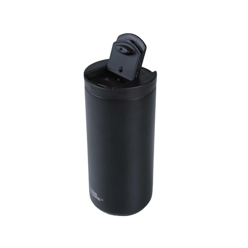 MUG ACERO INOXIDABLE TAPA FLIP ANTIDESLIZANTE 350ML NEGRO - 3
