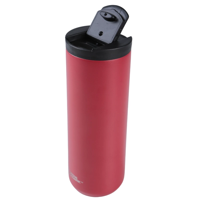 MUG ACERO INOXIDABLE TAPA FLIP ANTIDESLIZANTE 500ML ROJO - 2