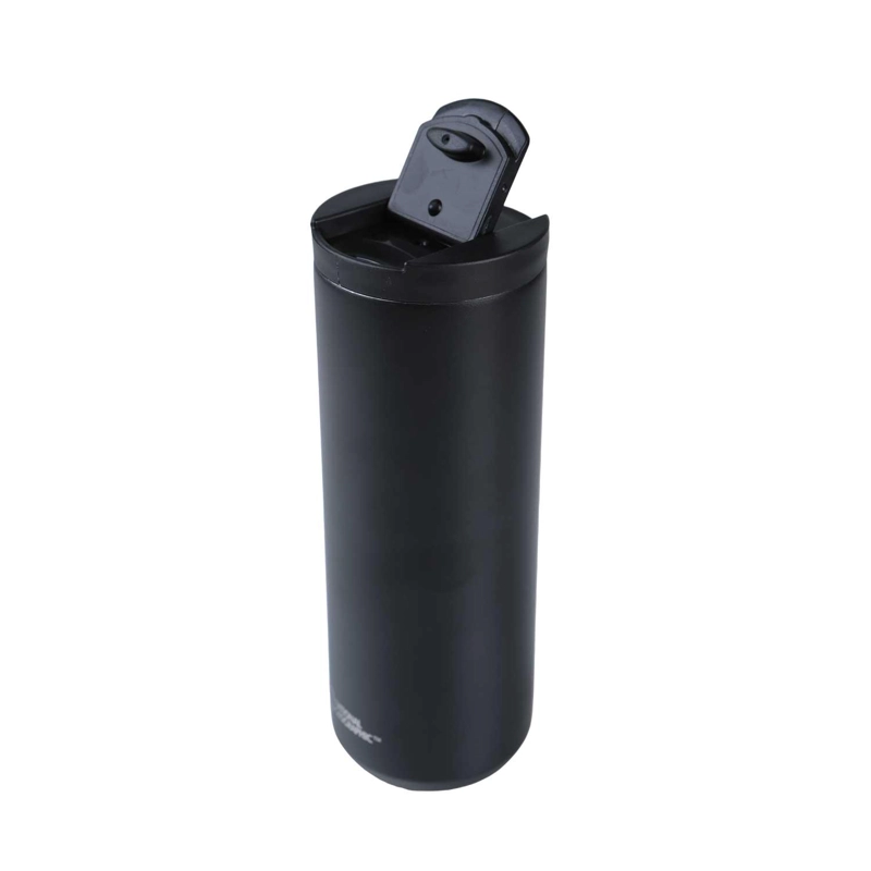 MUG ACERO INOXIDABLE TAPA FLIP ANTIDESLIZANTE 500ML NEGRO - 3