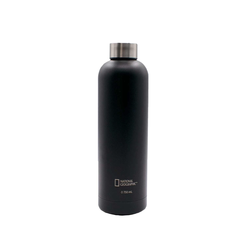 BOTELLA METALICA TE RMICA BOCA ANGOSTA 750ML NEGRA - 2