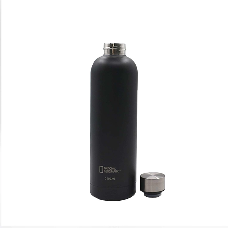 BOTELLA METALICA TE RMICA BOCA ANGOSTA 750ML NEGRA - 3
