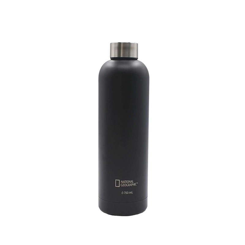 BOTELLA METALICA TE RMICA BOCA ANGOSTA 750ML NEGRA - 4