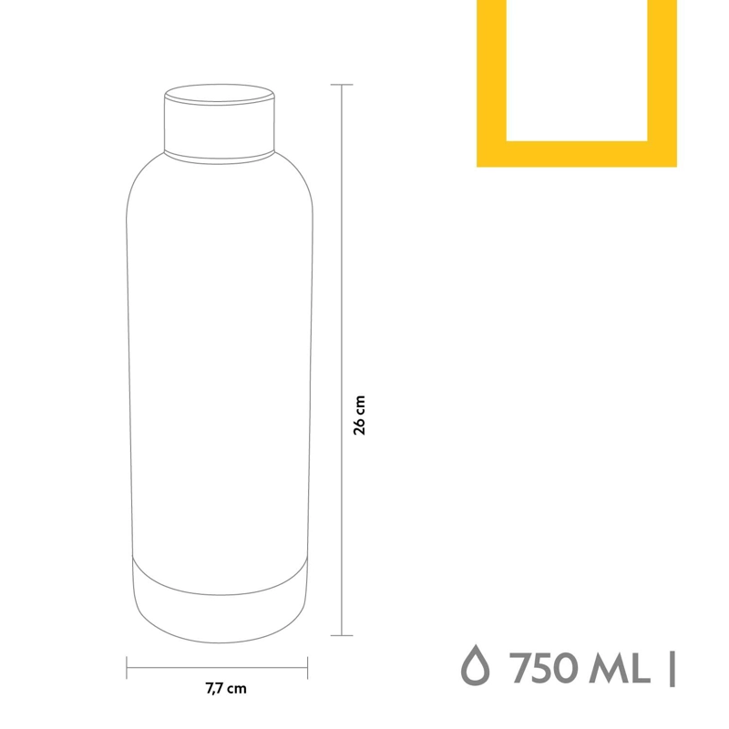 BOTELLA METALICA TE RMICA BOCA ANGOSTA 750ML NEGRA - 6