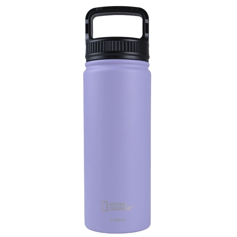 BOTELLA METALICA TE RMICA BOCA ANCHA 500ML LILA - 1