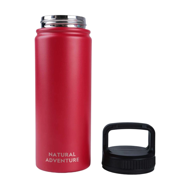 BOTELLA METALICA TE RMICA BOCA ANCHA 500ML ROJO - 2