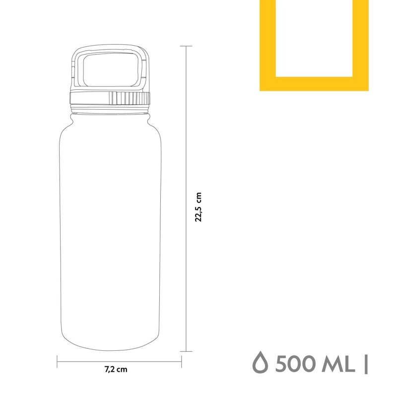 BOTELLA METALICA TE RMICA BOCA ANCHA 500ML ROJO - 4