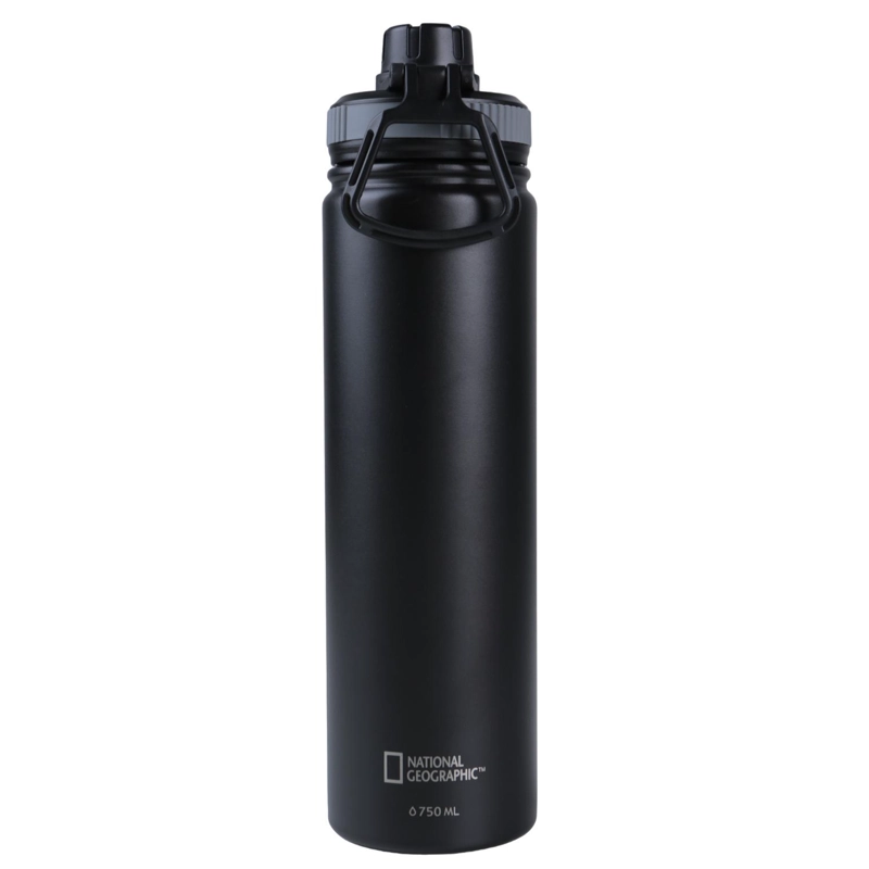 BOTELLA METALICA TE RMICA BOCA ANGOSTA 750ML NEGRO - 1