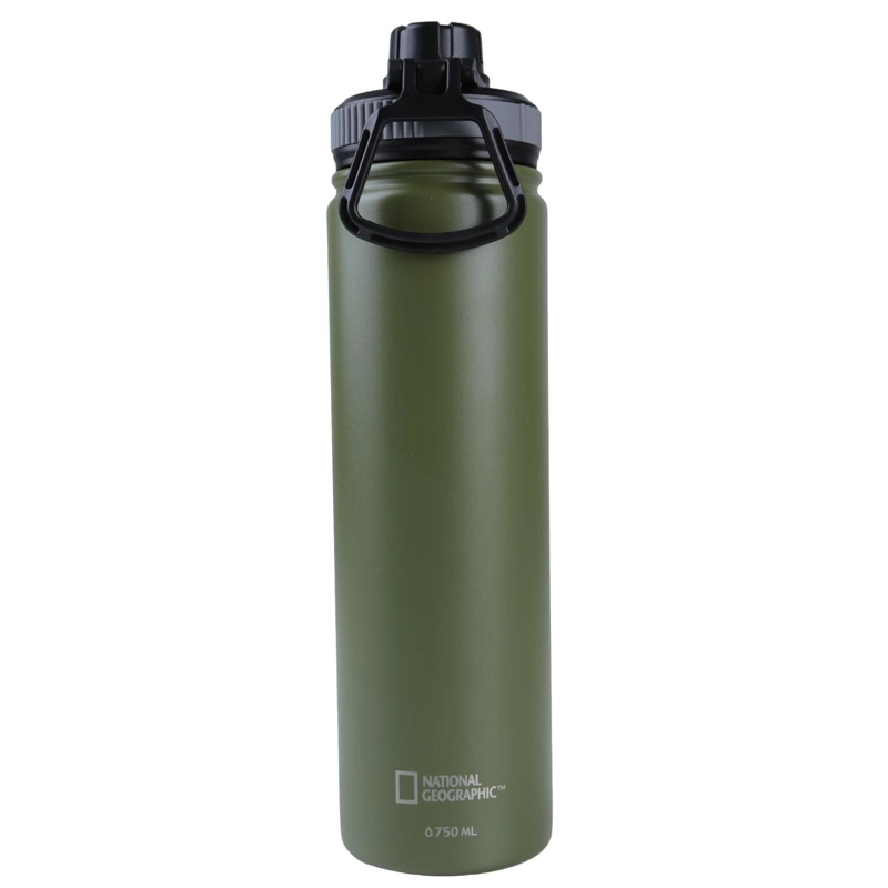 BOTELLA METALICA TE RMICA BOCA ANGOSTA 750ML VERDE MILITAR - 1