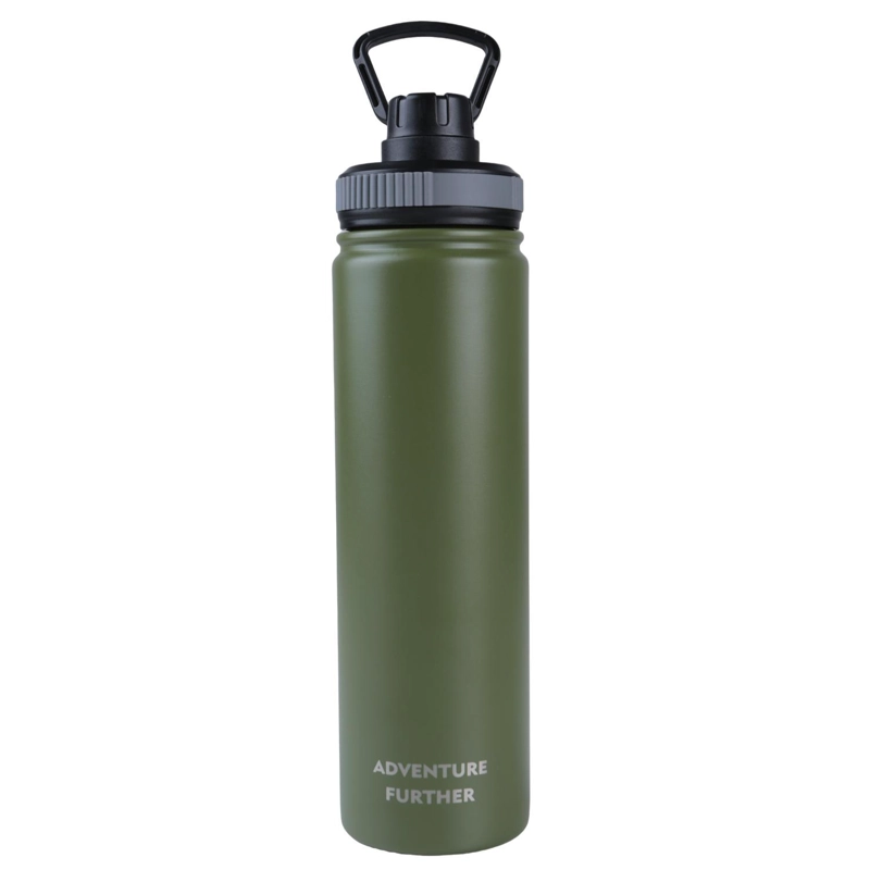 BOTELLA METALICA TE RMICA BOCA ANGOSTA 750ML VERDE MILITAR - 3