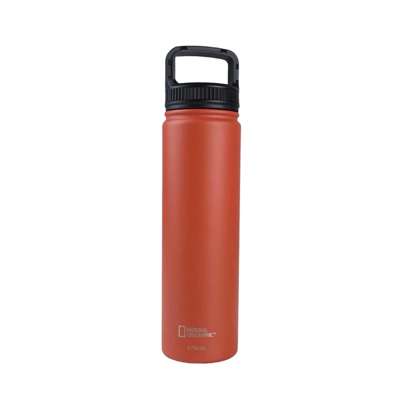 BOTELLA METALICA TE RMICA BOCA ANCHA 750ML NARANJO - 1