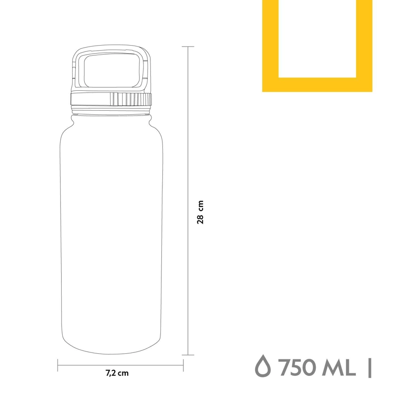 BOTELLA METALICA TE RMICA BOCA ANCHA 750ML NARANJO - 4