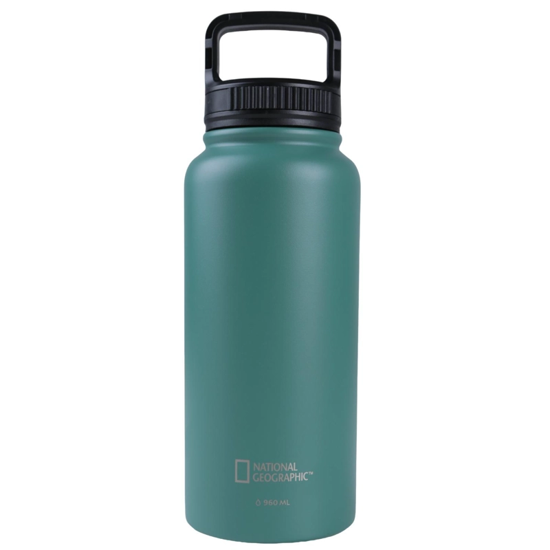 BOTELLA METALICA TE RMICA BOCA ANCHA 960ML VERDE AGUA - 2