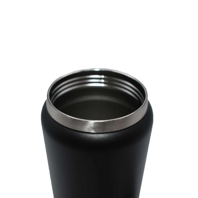 BOTELLA METALICA TE RMICA DOBLE BOCA AJUSTABLE ANGOSTA Y ANCHA 800ML NEGRO - 5