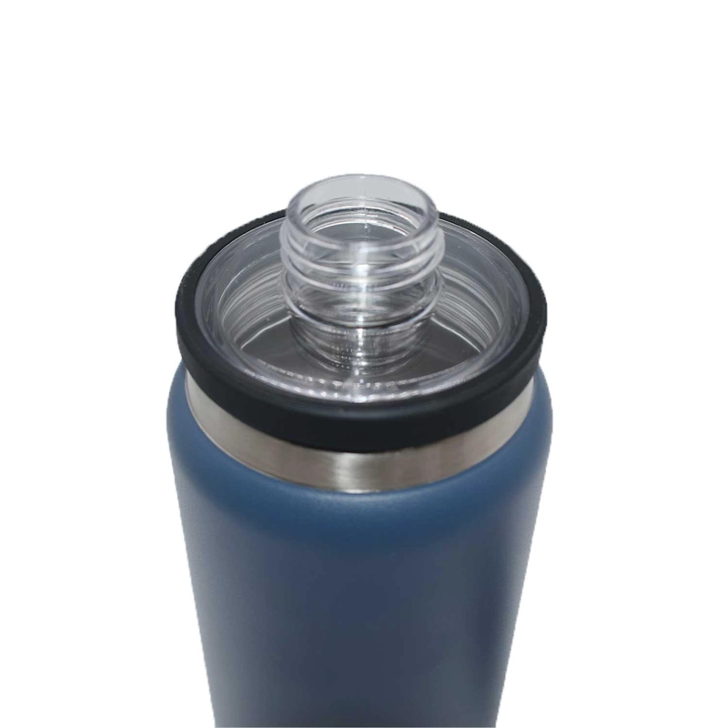 BOTELLA METALICA TE RMICA DOBLE BOCA AJUSTABLE ANGOSTA Y ANCHA 800ML AZUL - 6