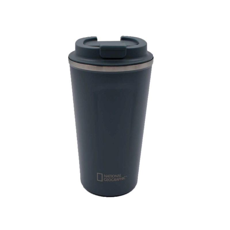 MUG ACERO INOXIDABLE TAPA FLIP ANTIDESLIZANTE 510ML GRIS - 8