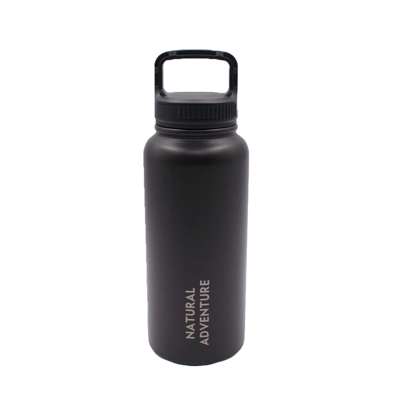 BOTELLA METALICA TE RMICA BOCA ANCHA 960ML NEGRO - 2