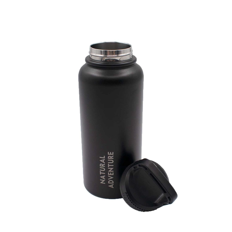 BOTELLA METALICA TE RMICA BOCA ANCHA 960ML NEGRO - 3