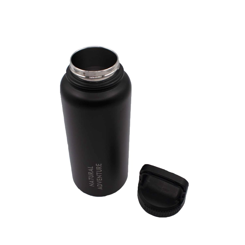 BOTELLA METALICA TE RMICA BOCA ANCHA 960ML NEGRO - 4