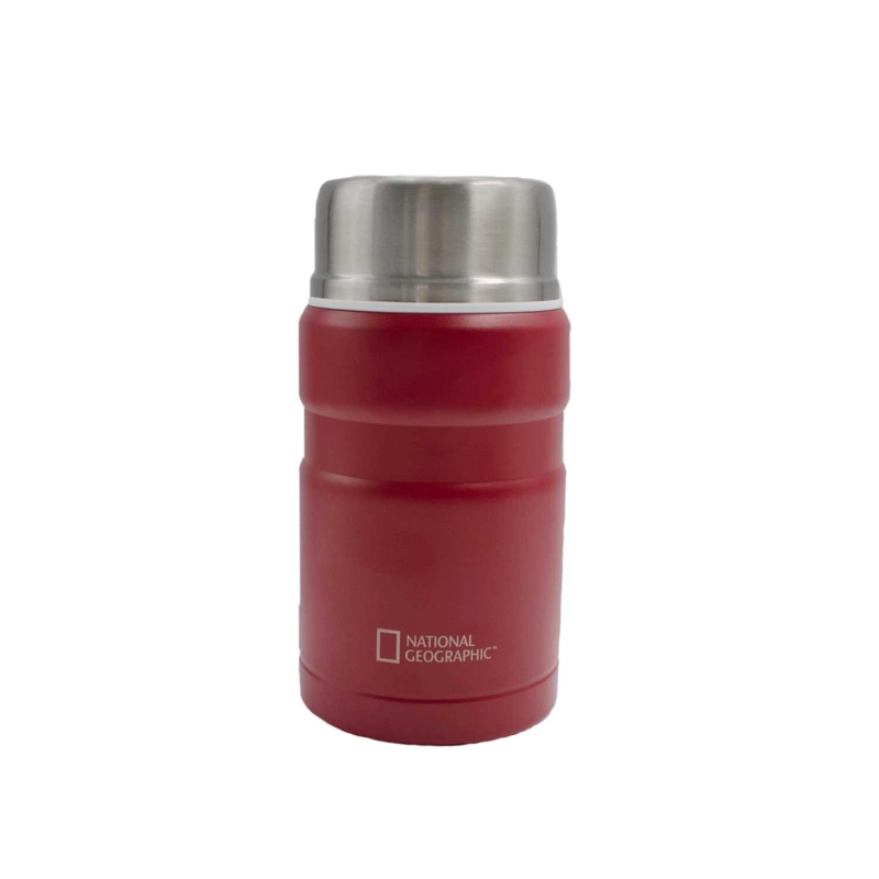 TERMO COMIDA ACERO INOXIDABLE 750ML CON CUBIERTOS ROJO - 2