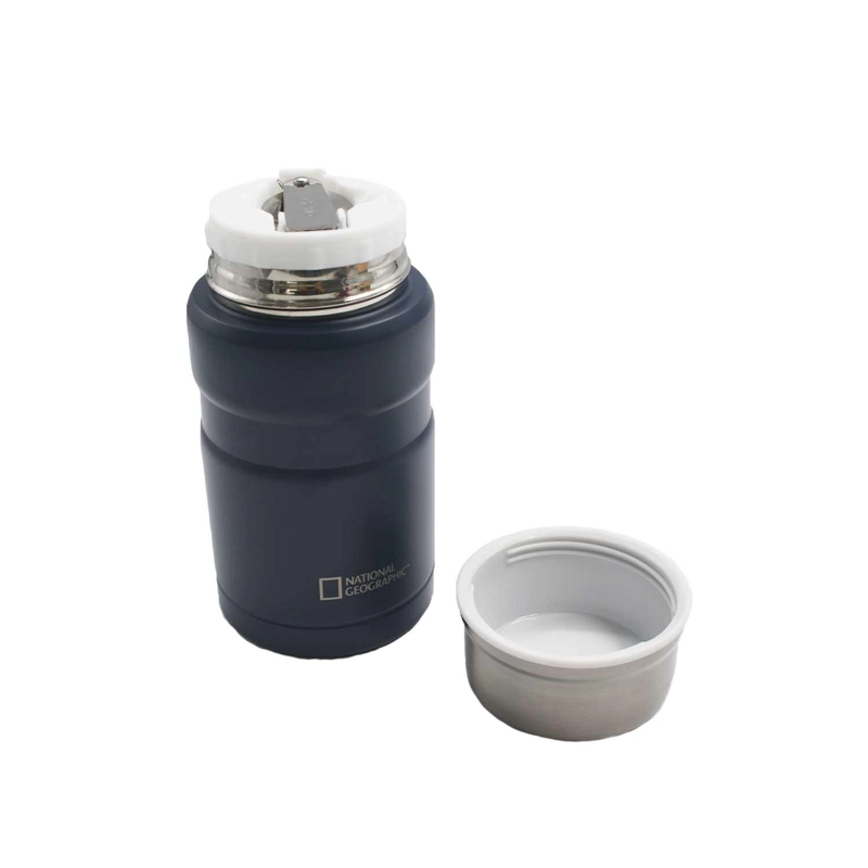 TERMO COMIDA ACERO INOXIDABLE 750ML CON CUBIERTOS AZUL - 3