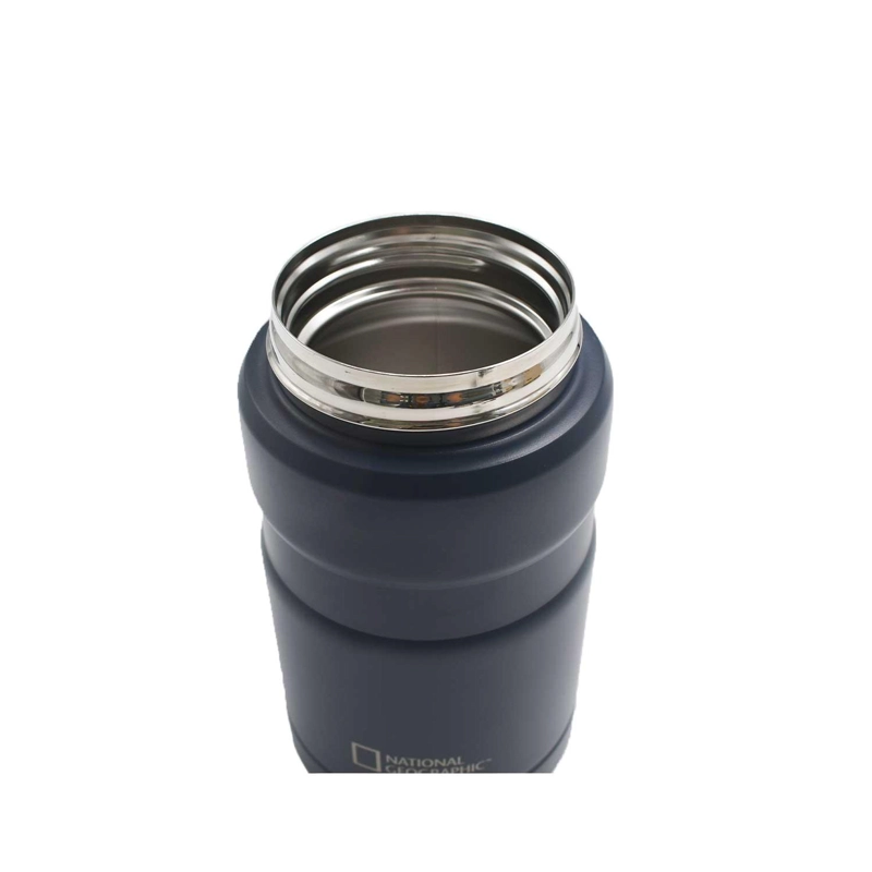 TERMO COMIDA ACERO INOXIDABLE 750ML CON CUBIERTOS AZUL - 4