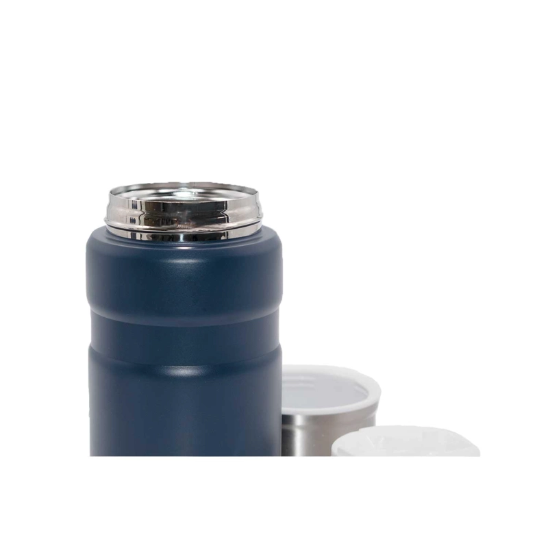 TERMO COMIDA ACERO INOXIDABLE 750ML CON CUBIERTOS AZUL - 5