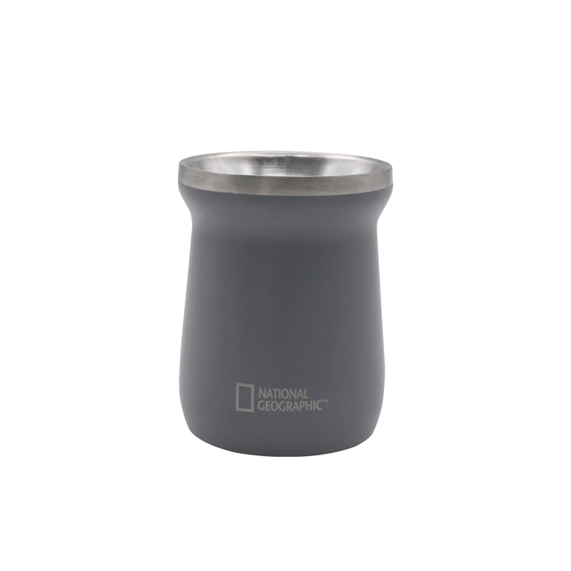 MATERA ACERO INOXIDABLE CON BOMBILLA 230ML GRIS - 3