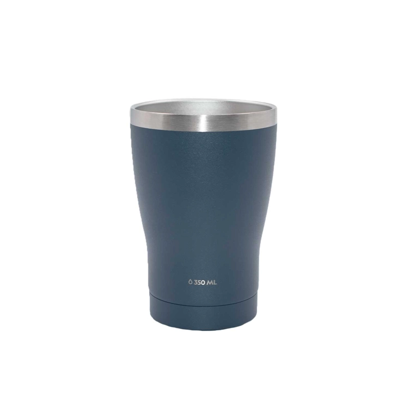 MUG ACERO INOXIDABLE TAPA TRANSPARENTE ROSCA 350ML GRIS - 7