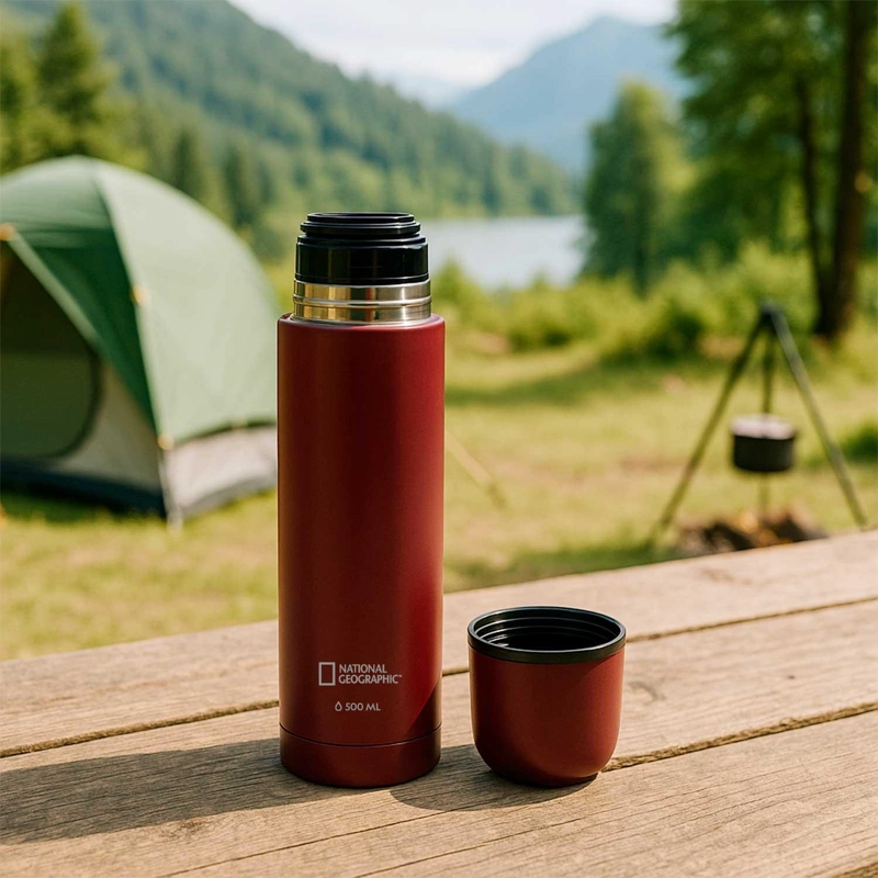 TERMO BALA METALICO ROJO 500ML NATIONAL GEOGRAPHIC - 7