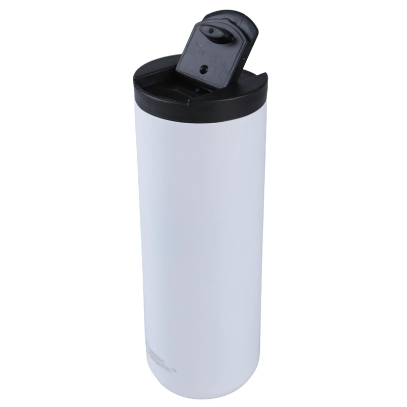 MUG ACERO INOXIDABLE TAPA FLIP ANTIDESLIZANTE 500ML BLANCO - 2