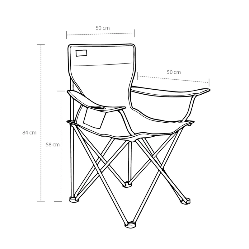 SILLA PLEGABLE CAMPING KENAI APOYABRAZOS AZUL NAT GEO - 3