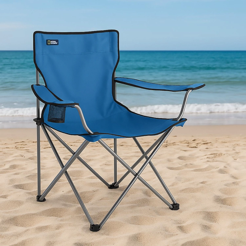 SILLA PLEGABLE CAMPING KENAI APOYABRAZOS AZUL NAT GEO - 6
