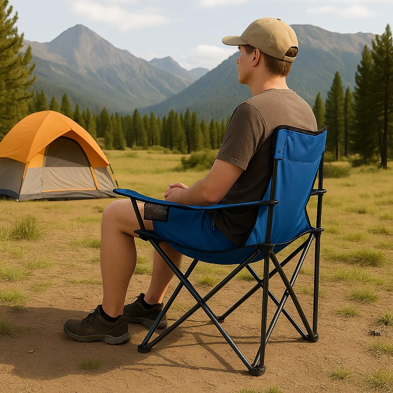 SILLA PLEGABLE CAMPING KENAI APOYABRAZOS AZUL NAT GEO - 7