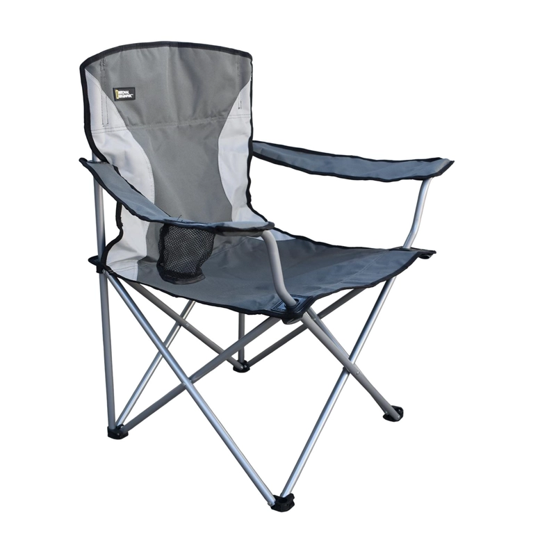 SILLA PLEGABLE CAMPING ACOLCHADA DENVER GRIS NAT GEO - 1