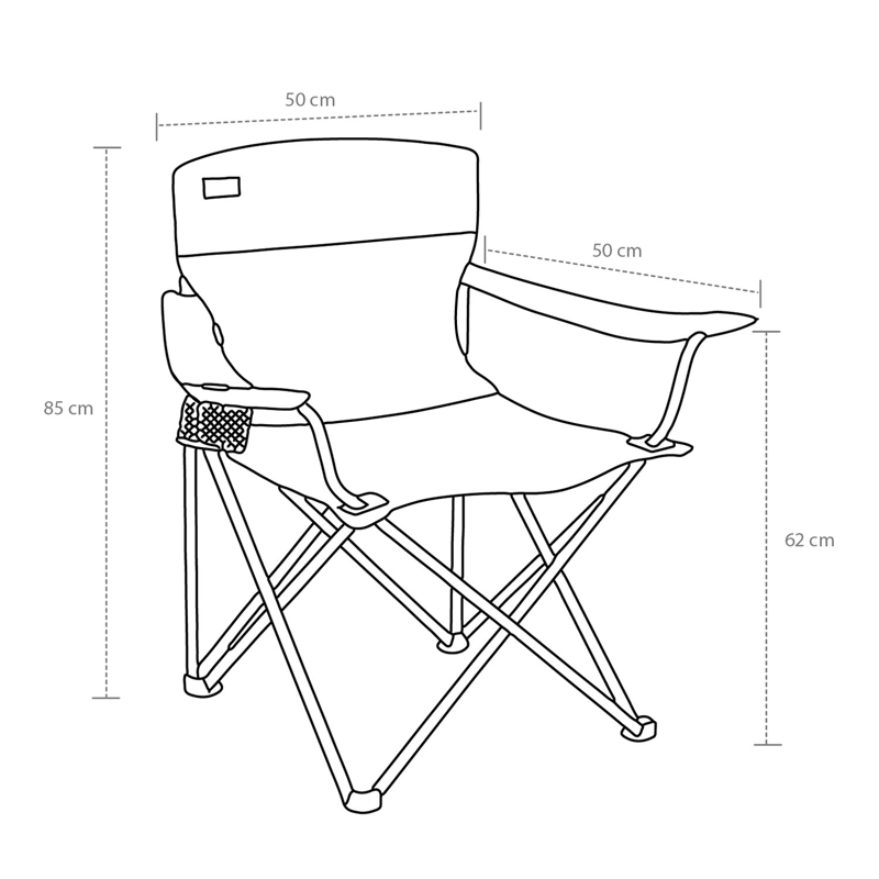 SILLA PLEGABLE CAMPING ACOLCHADA DENVER GRIS NAT GEO - 3