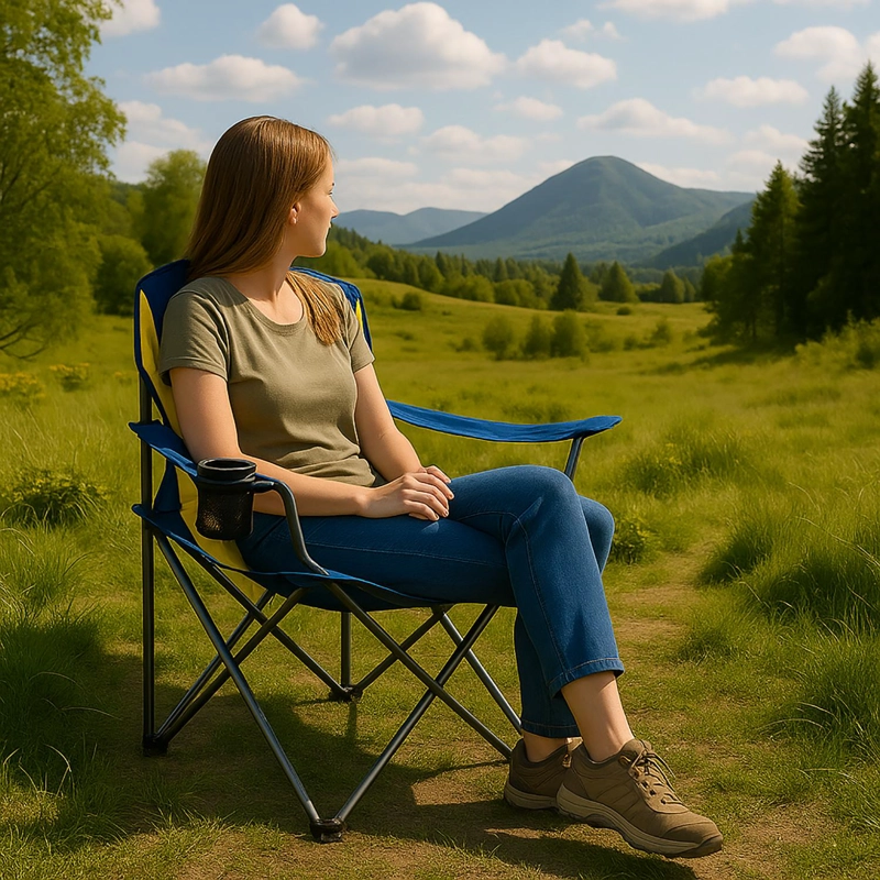 SILLA PLEGABLE CAMPING ACOLCHADA DENVER AZUL NAT GEO - 7