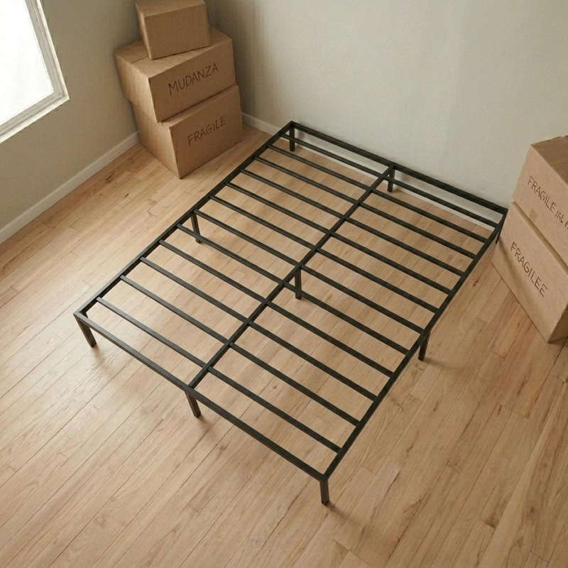 BASE DE CAMA METAL QUEEN 2,5 PLAZA 200X150X36 NEGRO AIRHOUSE - 7