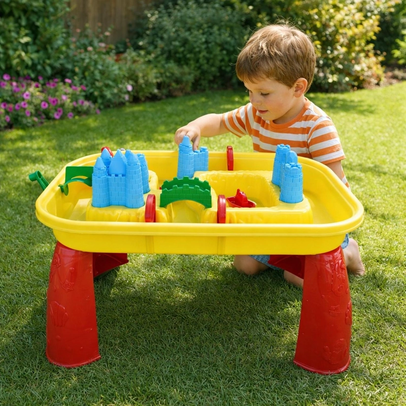 MESA DE JUEGOS AGUA Y ARENA 38 X 58 X 38 CM + 9 ACCESORIOS - 6