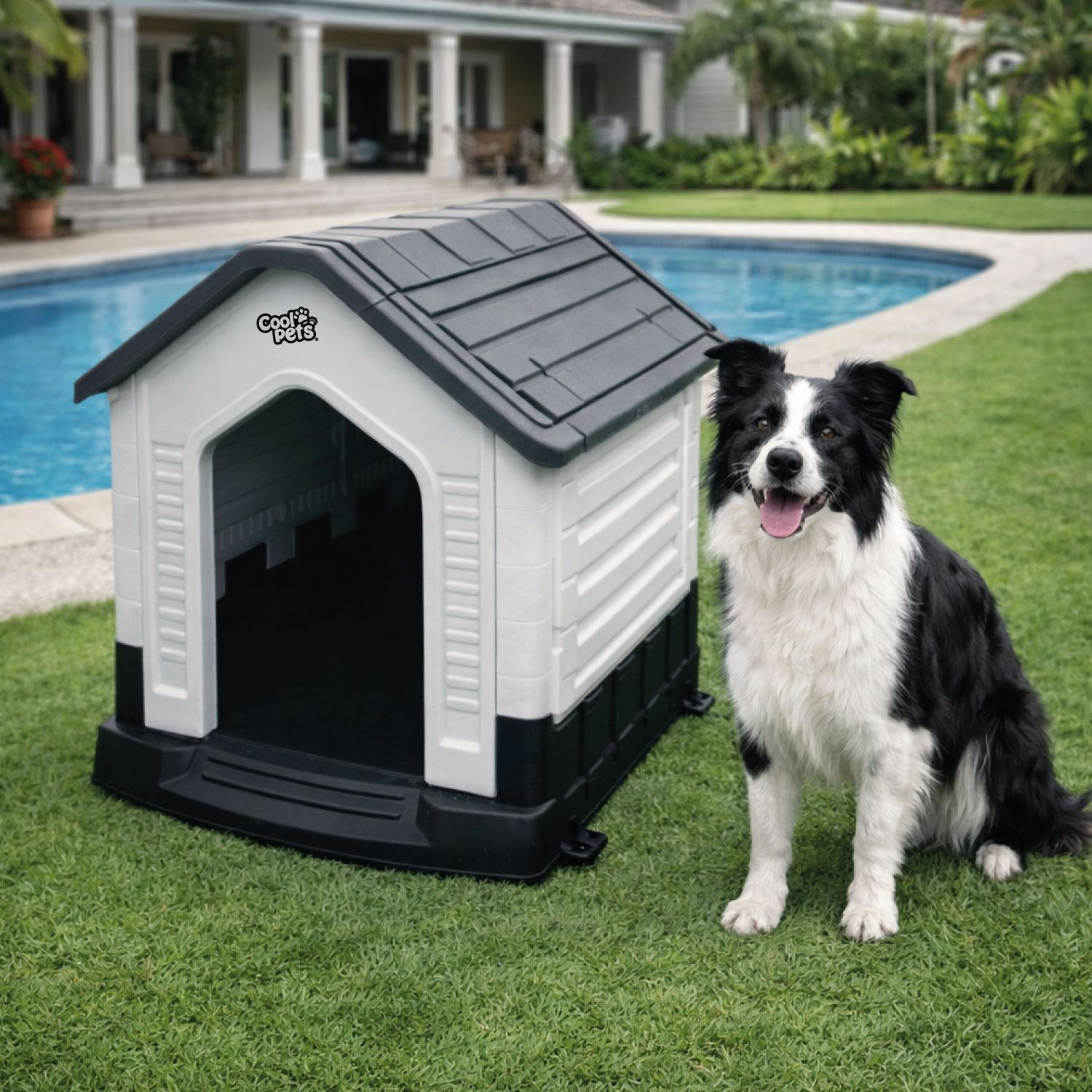 CASA PARA PERRO GRANDE GRIS COOLPET 84X69X76CM - 5
