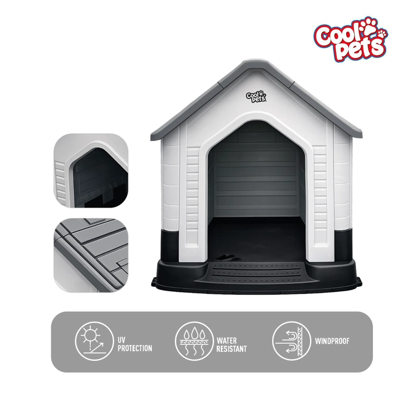 CASA PARA PERRO GRANDE GRIS COOLPET 84X69X76CM - 6