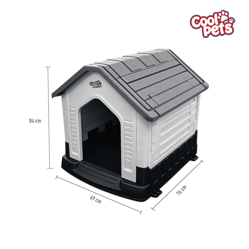 CASA PARA PERRO GRANDE GRIS COOLPET 84X69X76CM - 7