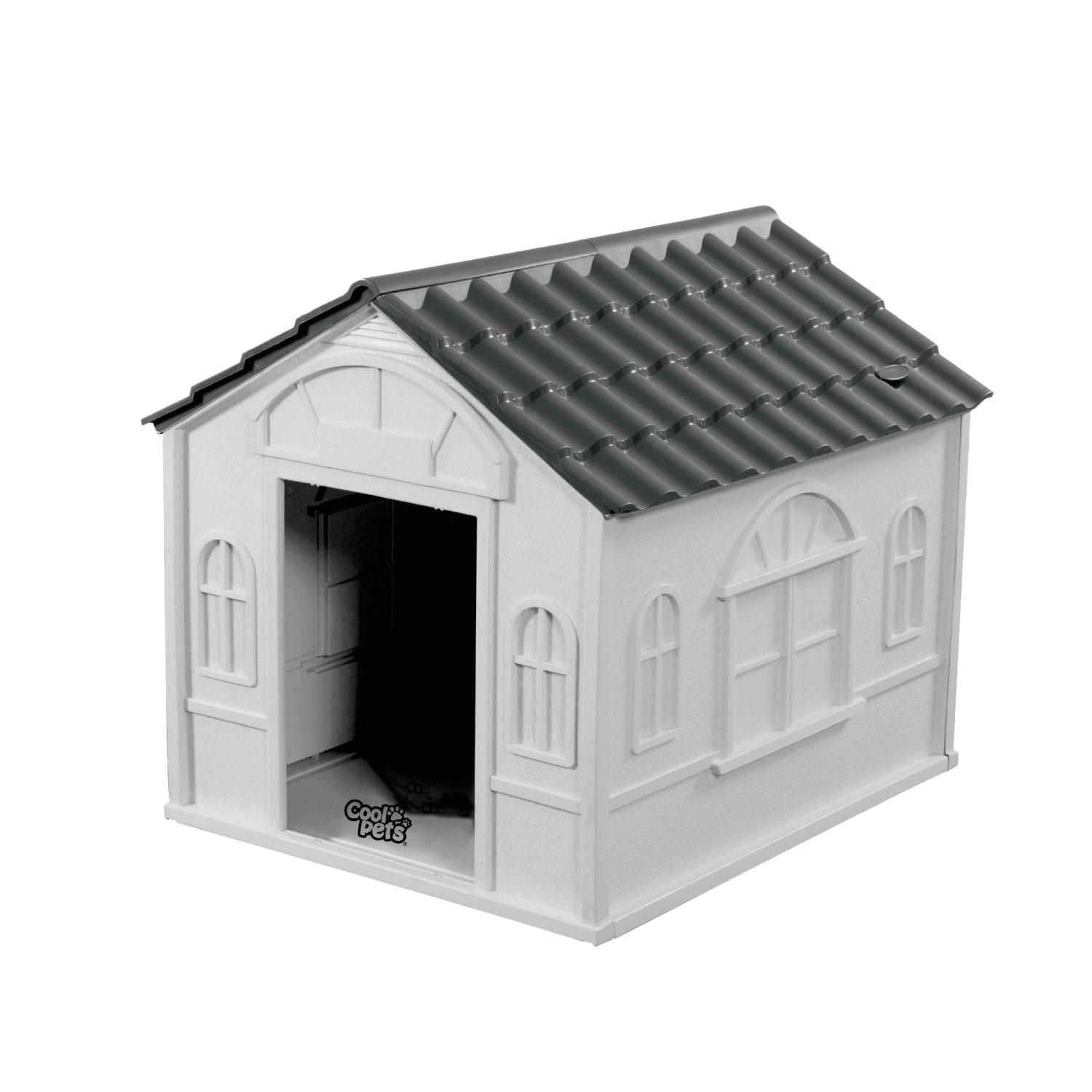 CASA PARA PERRO GRANDE COOL PETS 98X84X82CM TECHO GRIS - 2
