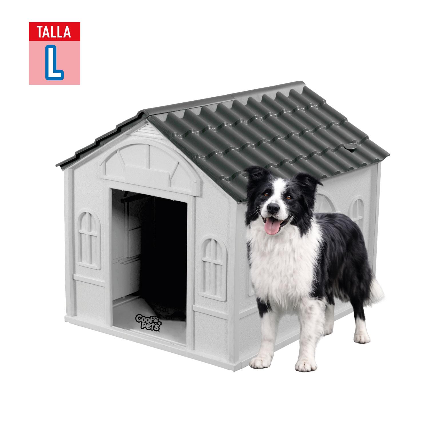 CASA PARA PERRO GRANDE COOL PETS 98X84X82CM TECHO GRIS - 3