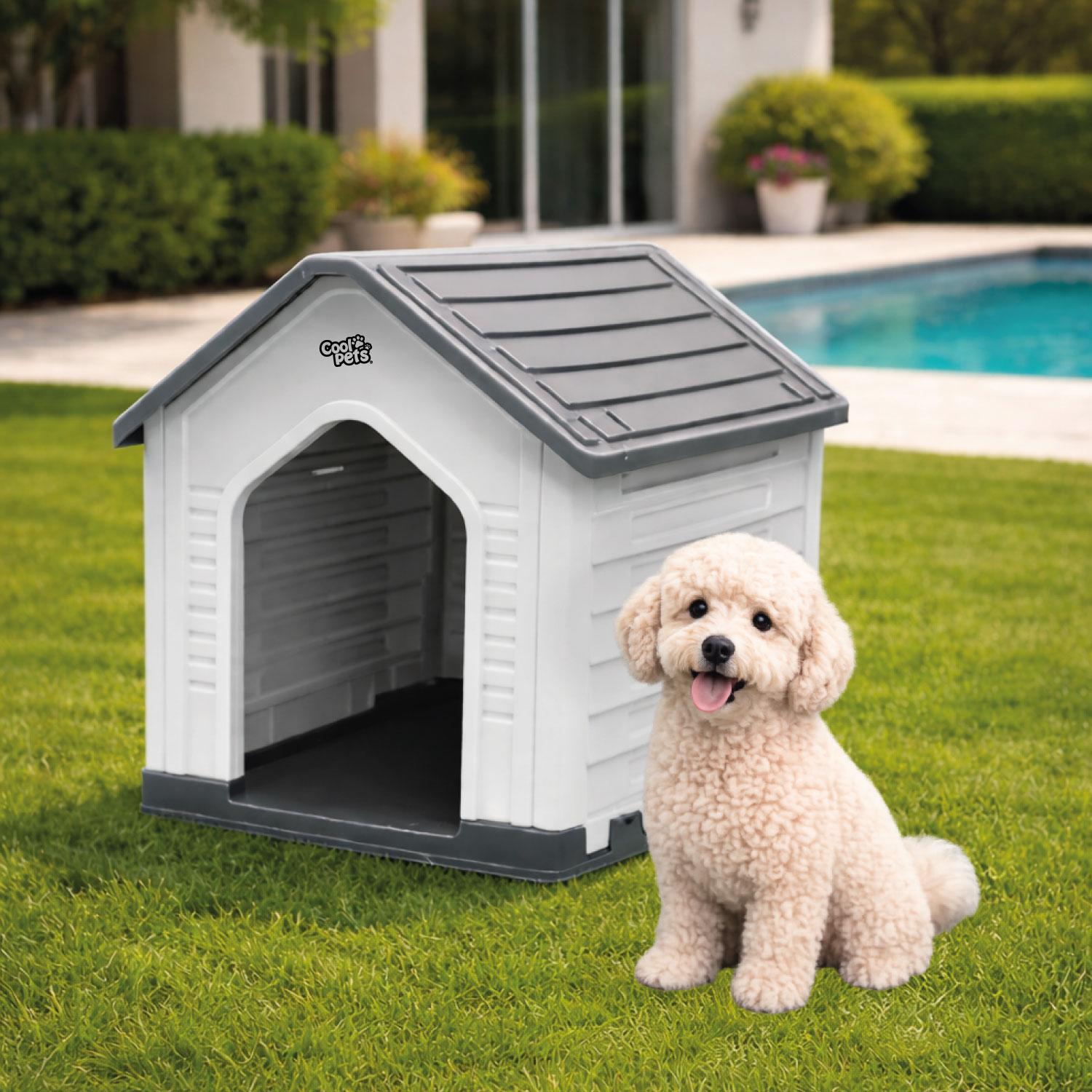 CASA PARA PERRO PEQUEÑA GRIS COOL PETS 67X52X60CM - 5