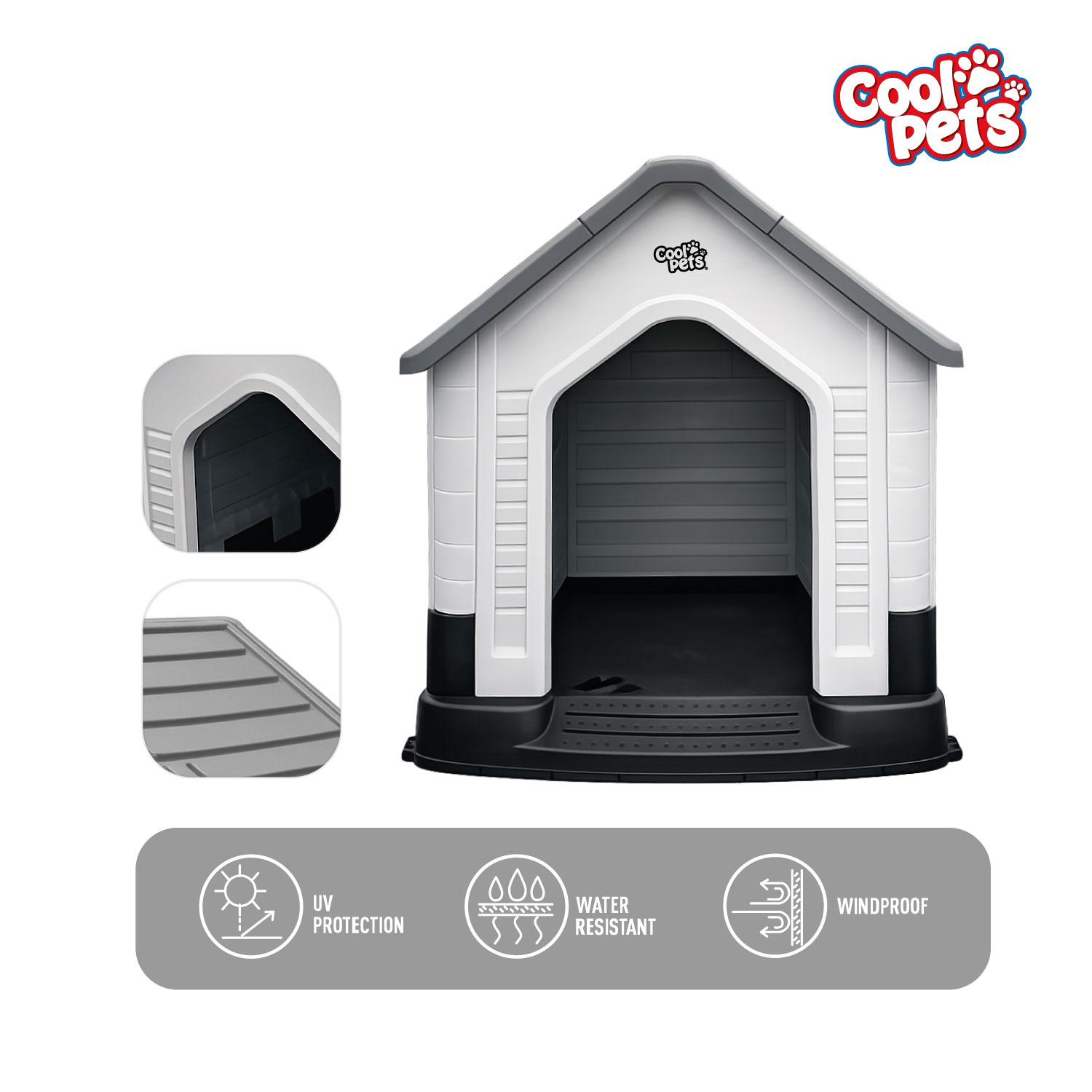 CASA PARA PERRO PEQUEÑA GRIS COOL PETS 67X52X60CM - 6