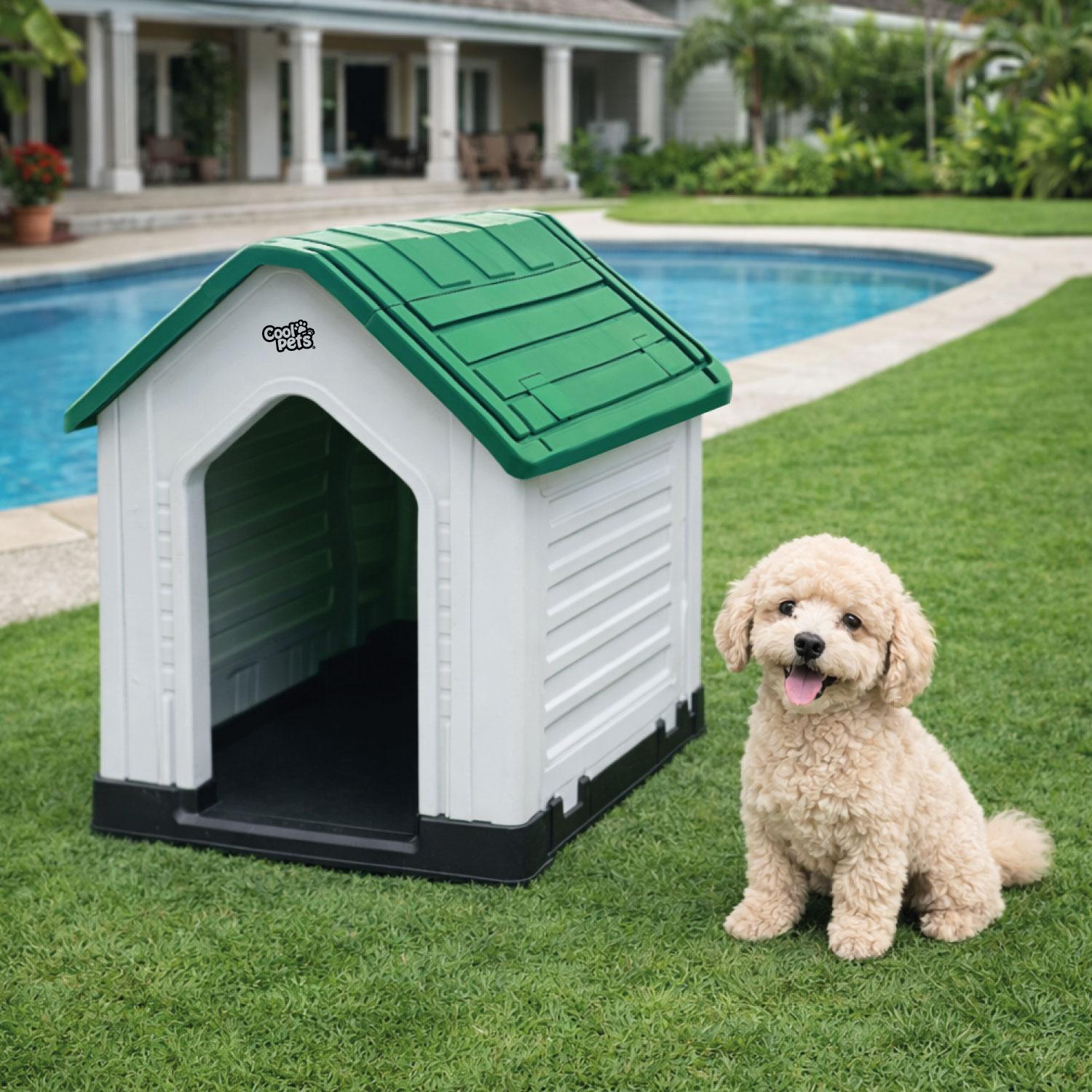 CASA PARA PERRO PEQUEÑA VERDE COOL PETS 67X52X60CM - 5