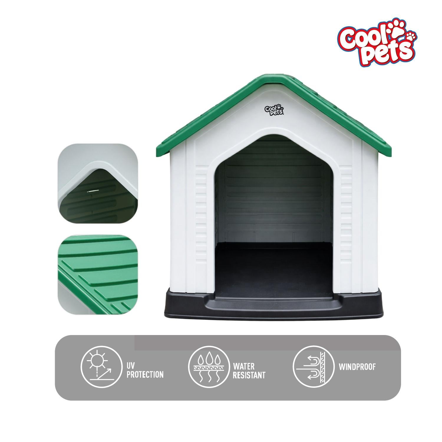 CASA PARA PERRO PEQUEÑA VERDE COOL PETS 67X52X60CM - 6