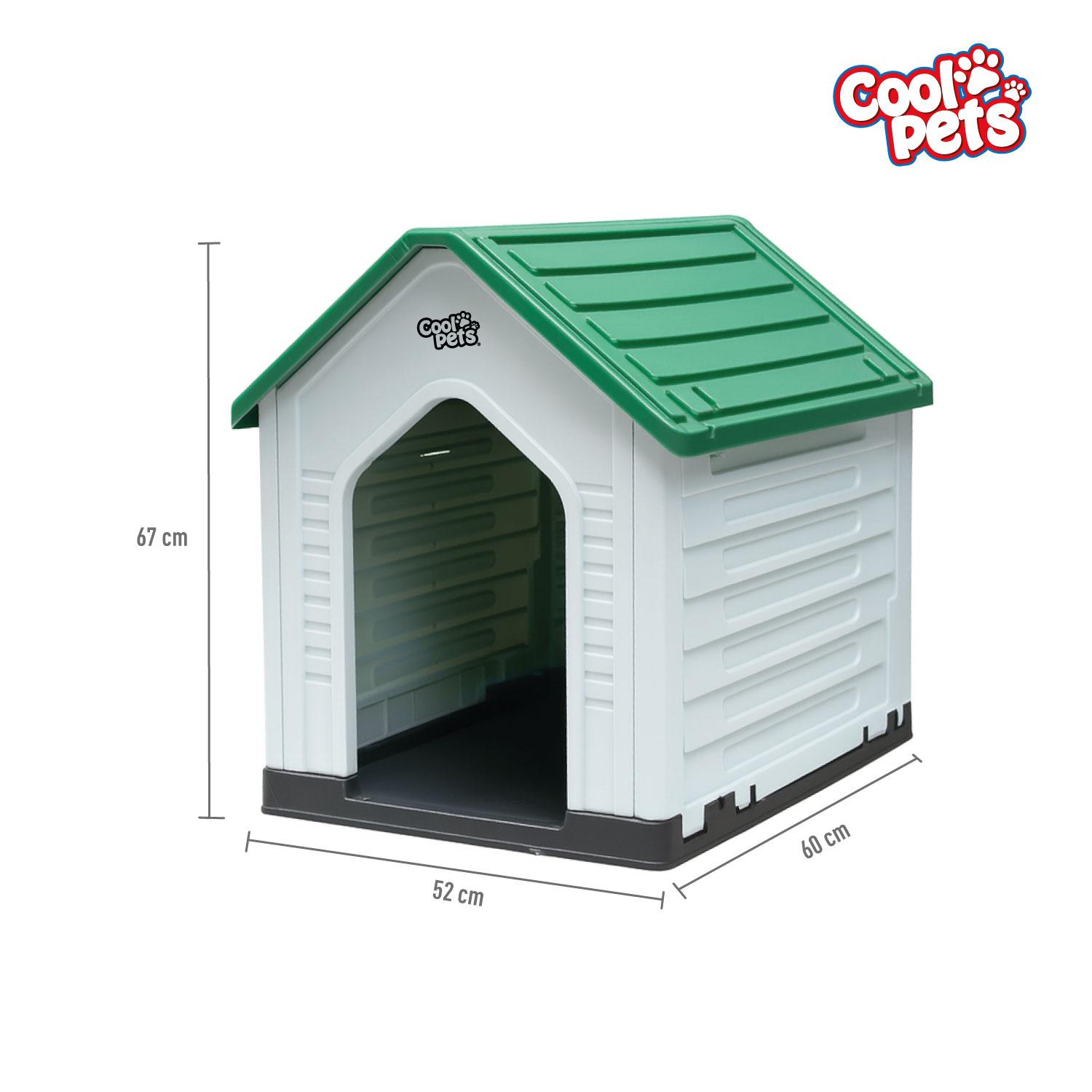 CASA PARA PERRO PEQUEÑA VERDE COOL PETS 67X52X60CM - 7