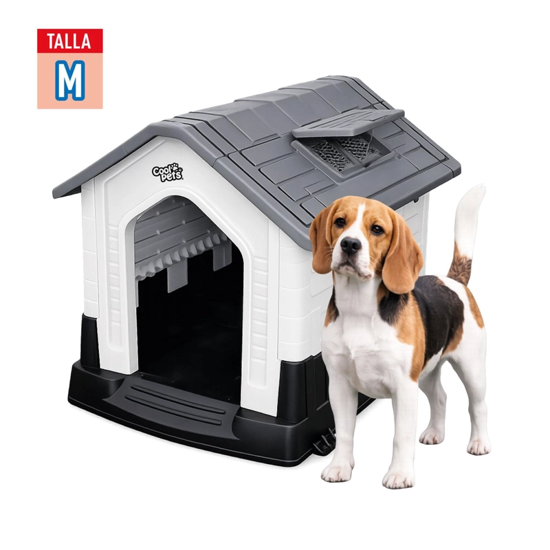 CASA PARA PERRO PEQUEÑA GRIS COOL PETS 73X60X66CM - 3