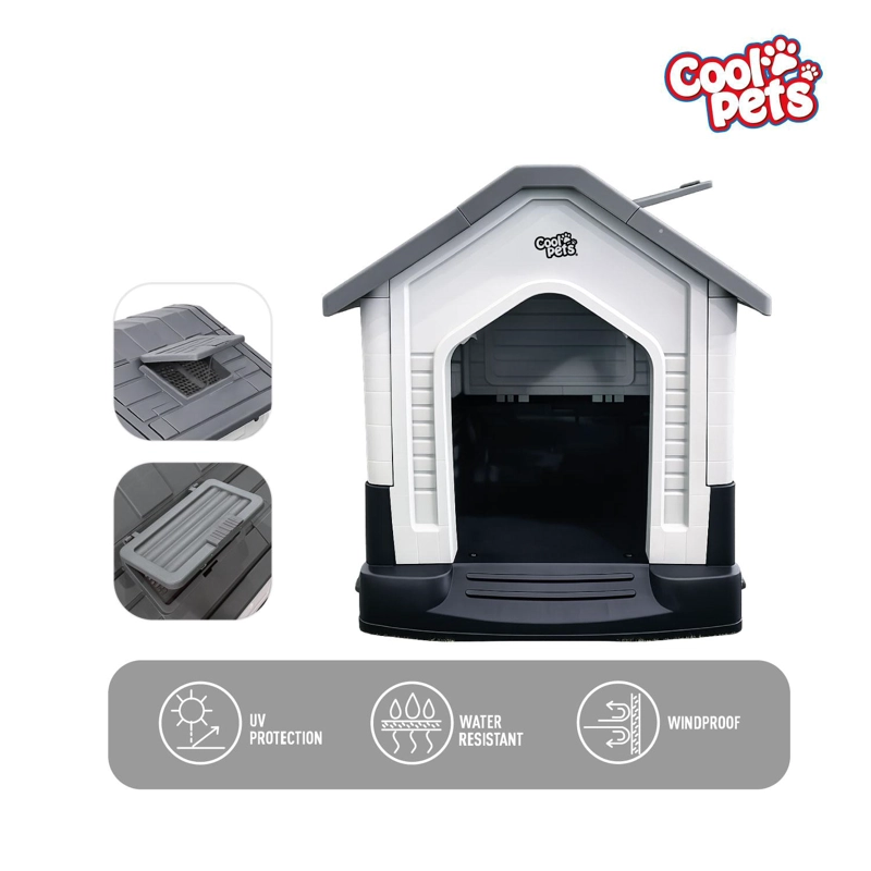 CASA PARA PERRO PEQUEÑA GRIS COOL PETS 73X60X66CM - 6
